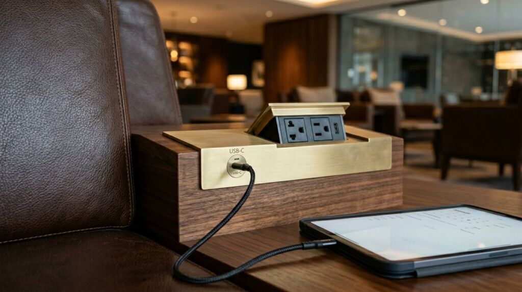 Extreme close-up shot showing the detailed grain and premium texture of luxury brown leather.