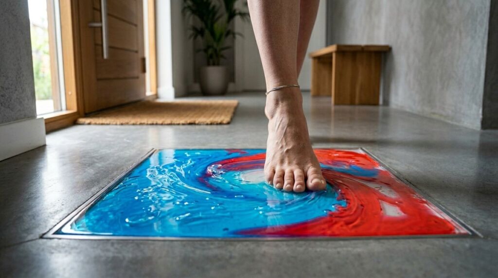 Image related to Person's foot stepping 202603200038